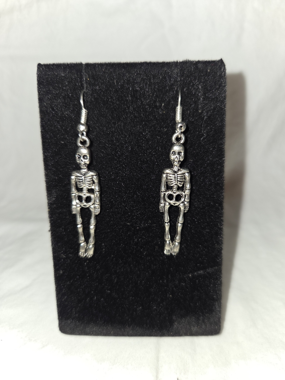 Silver Skeleton Drop Earrings - Women Jewelry